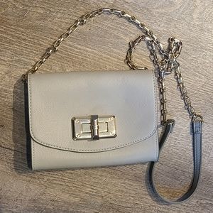 Shoulder or Cross body small grey purse